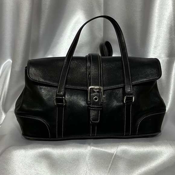 Smaller Black Coach Satchel COA051 30-H3f - Picture 1 of 8